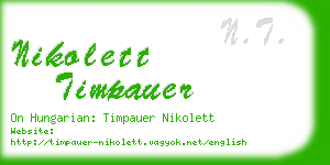 nikolett timpauer business card